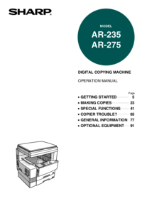a Ver el documento Sharp AR-235 Instrucciones de operaciones